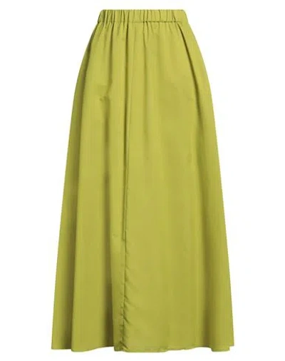 Max & Co . Woman Maxi Skirt Lime Green Size 4 Polyester