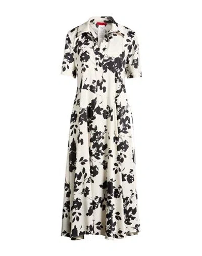 Max & Co . Woman Midi Dress White Size 2 Polyester