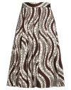 Max & Co . Woman Midi Skirt Brown Size 8 Cotton, Elastane In Multi