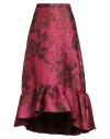 Max & Co . Woman Midi Skirt Magenta Size 10 Polyester In Pink