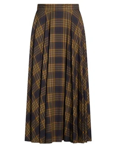 Max & Co . Woman Midi Skirt Military Green Size 2 Viscose
