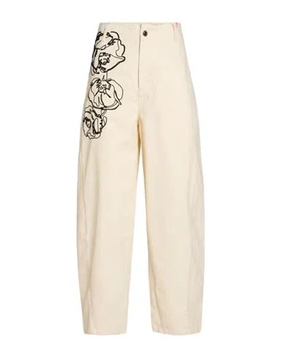 Max & Co . Woman Pants Beige Size 12 Cotton In Sand