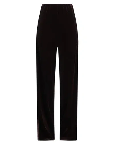 Max & Co . Woman Pants Chocolate Brown Size Xl Polyester, Elastane