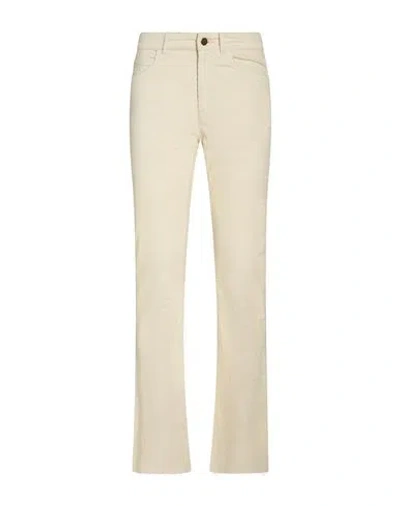 Max & Co . Woman Pants Cream Size 10 Cotton, Elastane In White