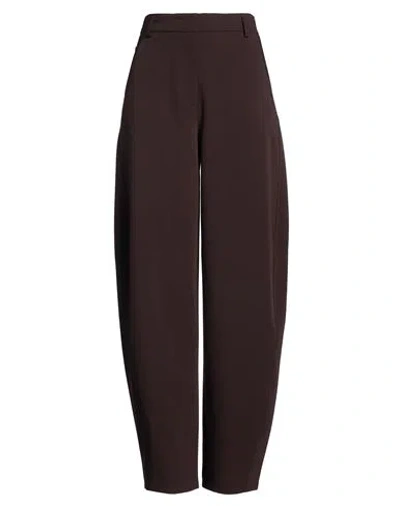 Max & Co . Woman Pants Dark Brown Size 2 Polyester, Elastane