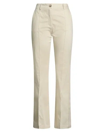 Max & Co . Woman Pants Ivory Size 8 Cotton, Elastane In White