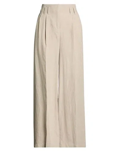 Max & Co . Woman Pants Khaki Size 4 Linen In Beige