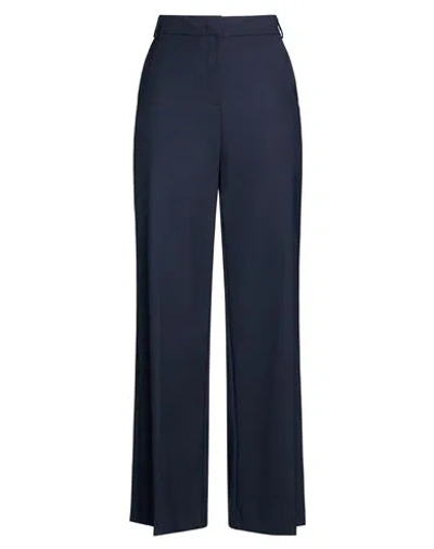 Max & Co . Woman Pants Midnight Blue Size 2 Polyester, Virgin Wool, Elastane