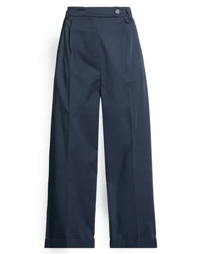 Max & Co . Woman Pants Navy Size 2 Cotton, Elastane