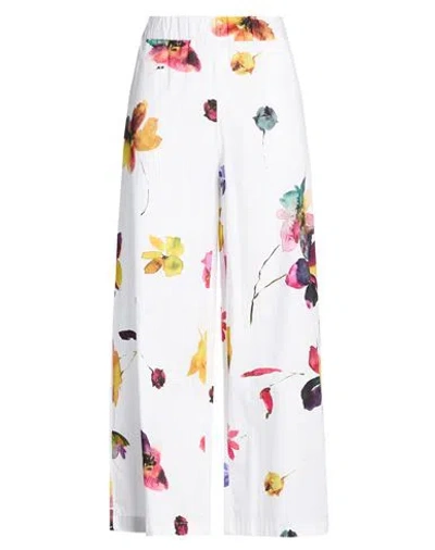 Max & Co . Woman Pants White Size 4 Cotton In Multi