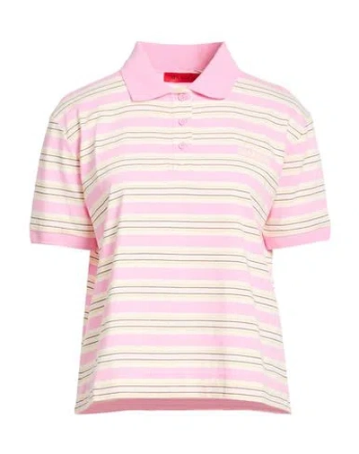 Max & Co . Woman Polo Shirt Pink Size Xs Cotton