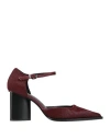 Max & Co . Woman Pumps Burgundy Size 7 Leather