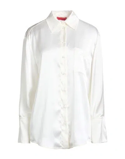 Max & Co . Woman Shirt Ivory Size 2 Silk In Multi