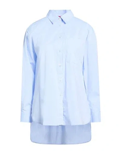 Max & Co . Woman Shirt Light Blue Size 0 Cotton