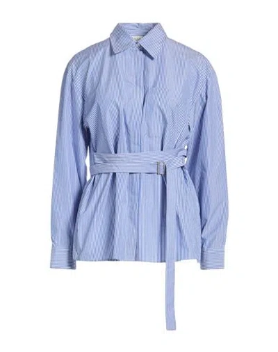Max & Co . Woman Shirt Light Blue Size 2 Cotton