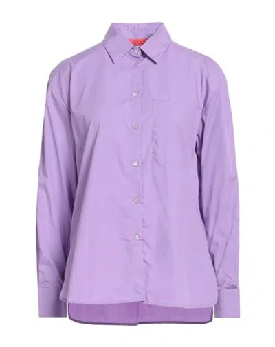 Max & Co . Woman Shirt Lilac Size 4 Cotton In Purple