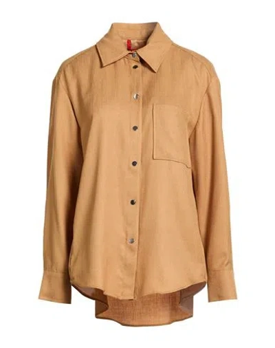 Max & Co . Woman Shirt Marigold Size 10 Triacetate, Wool In Gold