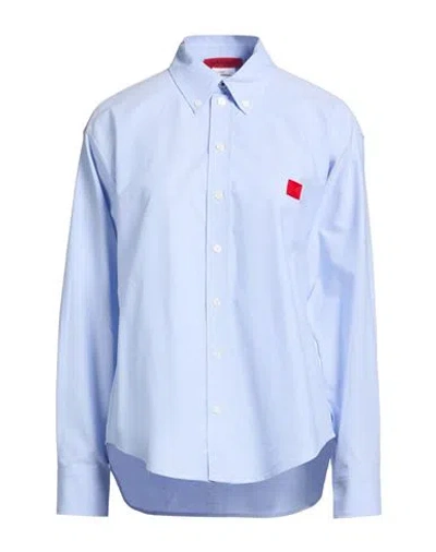 Max & Co . Woman Shirt Sky Blue Size 2 Cotton In Multi