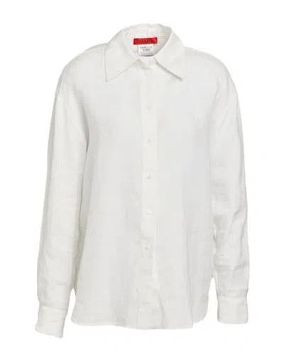 Max & Co . Woman Shirt White Size 8 Linen