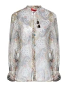 Max & Co . Woman Shirt White Size 6 Silk, Metallic Fiber In White