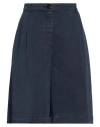 Max & Co . Woman Shorts & Bermuda Shorts Navy Size 2 Lyocell, Linen In Navy Blue