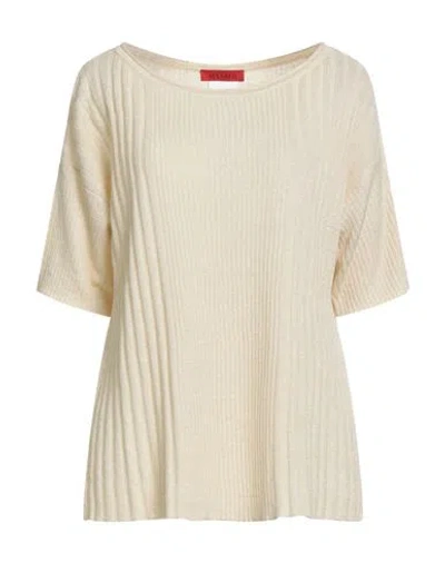 Max & Co . Woman Sweater Beige Size S Linen, Lyocell