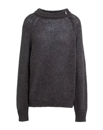 Max & Co . Woman Sweater Charcoal Size Xs Viscose, Acrylic, Polyamide, Mohair Wool, Metallic Fiber In Gray