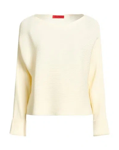 Max & Co . Woman Sweater Cream Size Xl Cotton, Polyamide In White
