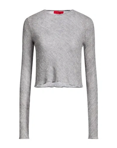 Max & Co . Woman Sweater Grey Size Xl Acrylic, Polyamide, Mohair Wool, Wool In Gray
