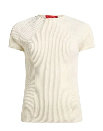 Max & Co . Woman Sweater Ivory Size L Cotton, Viscose In White
