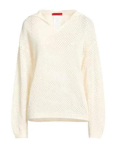 Max & Co . Woman Sweater Ivory Size Xl Linen, Viscose In Animal Print