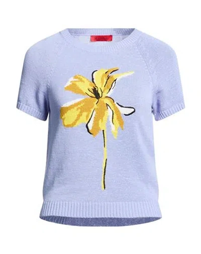 Max & Co . Woman Sweater Light Blue Size S Cotton, Polyamide