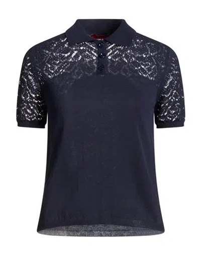 Max & Co . Woman Sweater Midnight Blue Size S Cotton