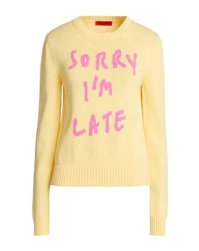 Max & Co . Woman Sweater Yellow Size Xl Cotton