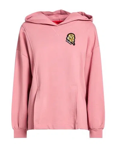 Max & Co . Woman Sweatshirt Antique Rose Size M Cotton In Pink