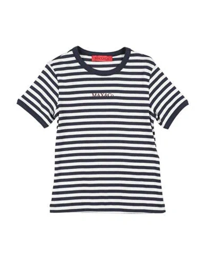 Max & Co . Woman T-shirt Midnight Blue Size 8 Cotton
