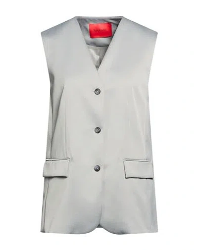 Max & Co . Woman Tailored Vest Grey Size 10 Polyester In Gray