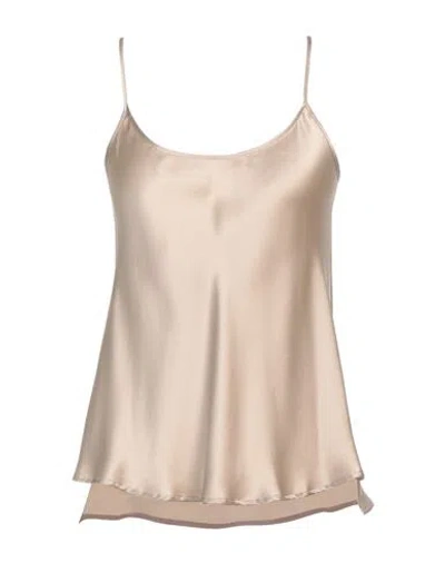 Max & Co . Woman Top Beige Size 8 Silk