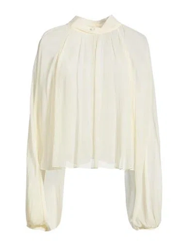 Max & Co . Woman Top Ivory Size 2 Viscose In White