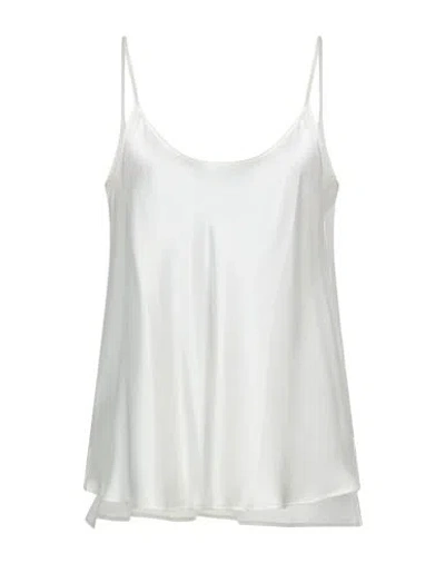 Max & Co . Woman Top Ivory Size 4 Silk In White