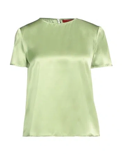 Max & Co . Woman Top Light Green Size 10 Silk In Gray
