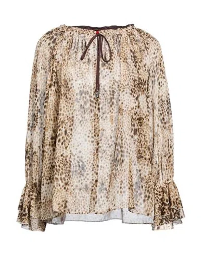 Max & Co . Woman Top Sand Size Xs Polyester In Brown