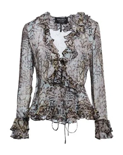Max & Co . Woman Top Sky Blue Size 2 Viscose In Multi