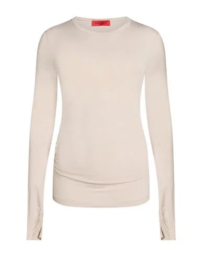 Max & Co . Woman T-shirt Beige Size Xl Viscose, Elastane In Burgundy