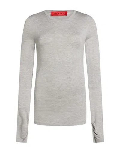 Max & Co . Woman T-shirt Light Grey Size Xl Viscose, Elastane In Gray