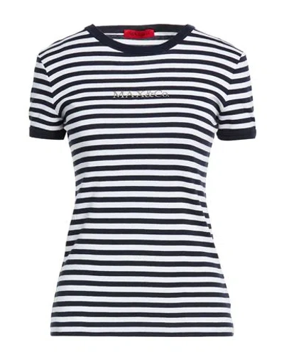 Max & Co . Woman T-shirt Navy Size S Cotton