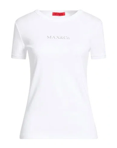 Max & Co . Woman T-shirt White Size S Cotton