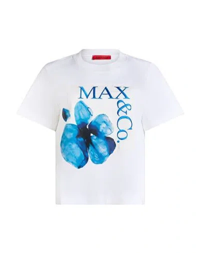 Max & Co . Woman T-shirt White Size Xl Cotton