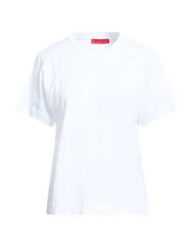 Max & Co . Woman T-shirt White Size Xl Cotton, Linen