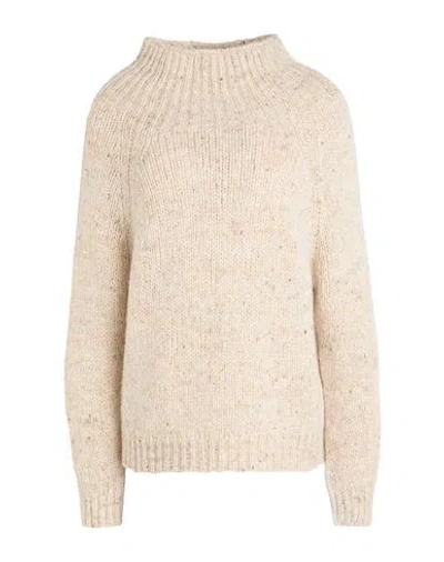 Max & Co . Woman Turtleneck Beige Size Xl Alpaca Wool, Synthetic Fibers, Wool, Silk